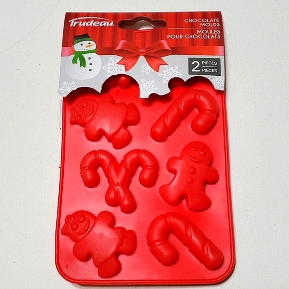 Chocolate Molds Christmas Themed By Trudeau 2 Pc Set - Picture 3 of 15